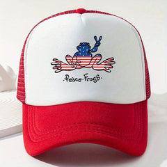 Unisex Sunshade Frog Print Baseball Cap