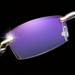 Rimless Anti Blue Light Reading Glasses - High Definition - Women Men