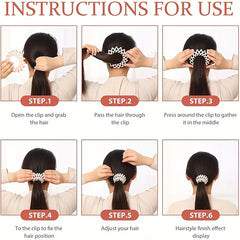 Stretchy Hair Claw Frosted Bird Nest Shape Ponytail Clip
