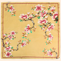 Flower Printed Square Scarf Silky Soft Headscarf Hair Wraps For Sleep