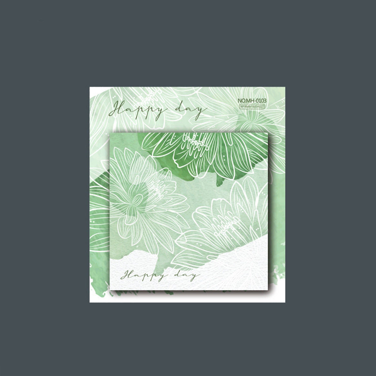 Chinese Style Gradient Flowers Sticky Notes 2.99-inch 50 Sheets Each