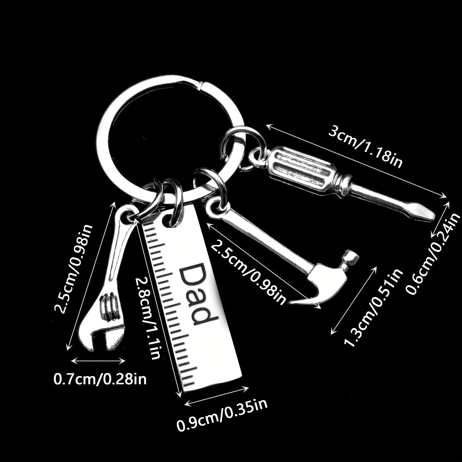 Stainless Steel Tool Keychain Hammer Wrench Screwdriver