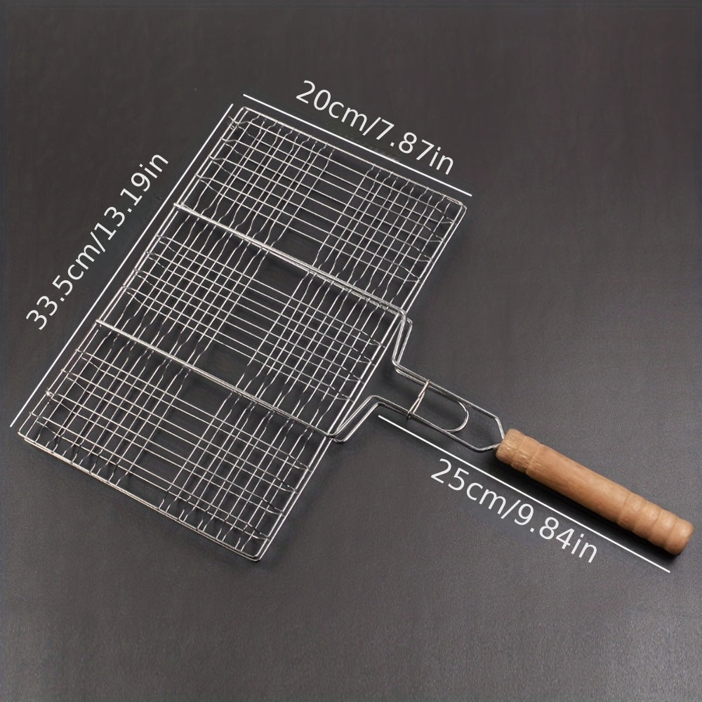 Stainless Steel Grill Basket BBQ Grilling For Fish And Vegetables