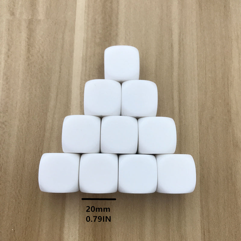 10pcs Acrylic Blank Dice Set for Crafts & Games