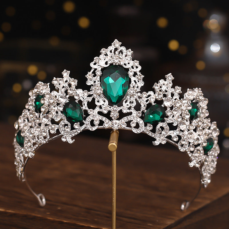 Silvery Rhinestone Bridal Crown Princess Tiara Headband