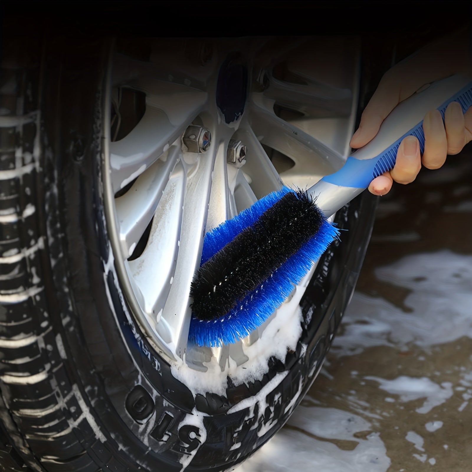 Car Cleaning Brush Long Handle for Tire Washing & Car Wash Care