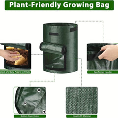 2pcs 10 Gallon Potato Grow Bags with Flap and Handles - Green
