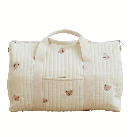 Embroidered Large Capacity Diaper Bag Lightweight Travel Bag