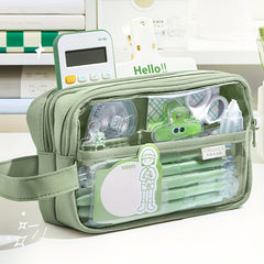 Large Capacity Stationery Bag Pencil Case for Office School Girls