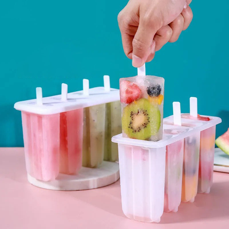 Popsicle Molds Ice Cream Trays Reusable Kitchen Tools 50 Sticks