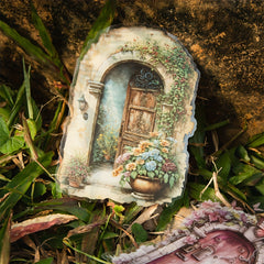 5pcs Retro Plant Landscaping PET Stickers