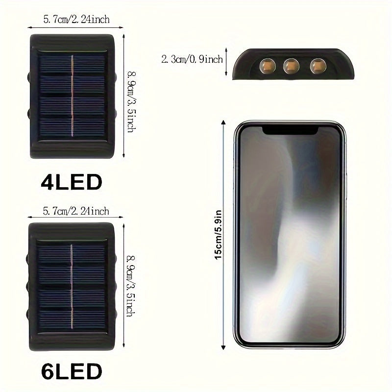 2pcs Solar Up & Down Wall Lights - Brighten Your Outdoor Space