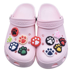 21pcs Paw Print Shoe Charms for Clogs - PVC Shoe Decorations Accessories