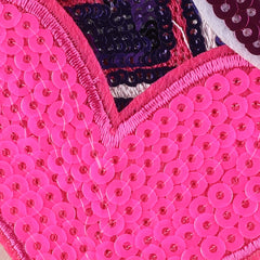 5pcs Love Mixed Sequins Patches For Girls Clothing DIY Iron on Style Stickers