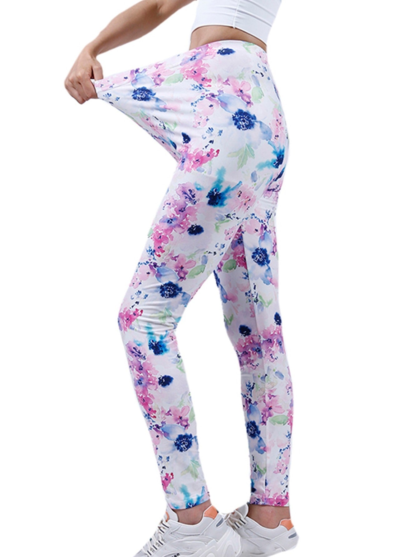 Floral Printed Yoga Pants High Waist Leggings