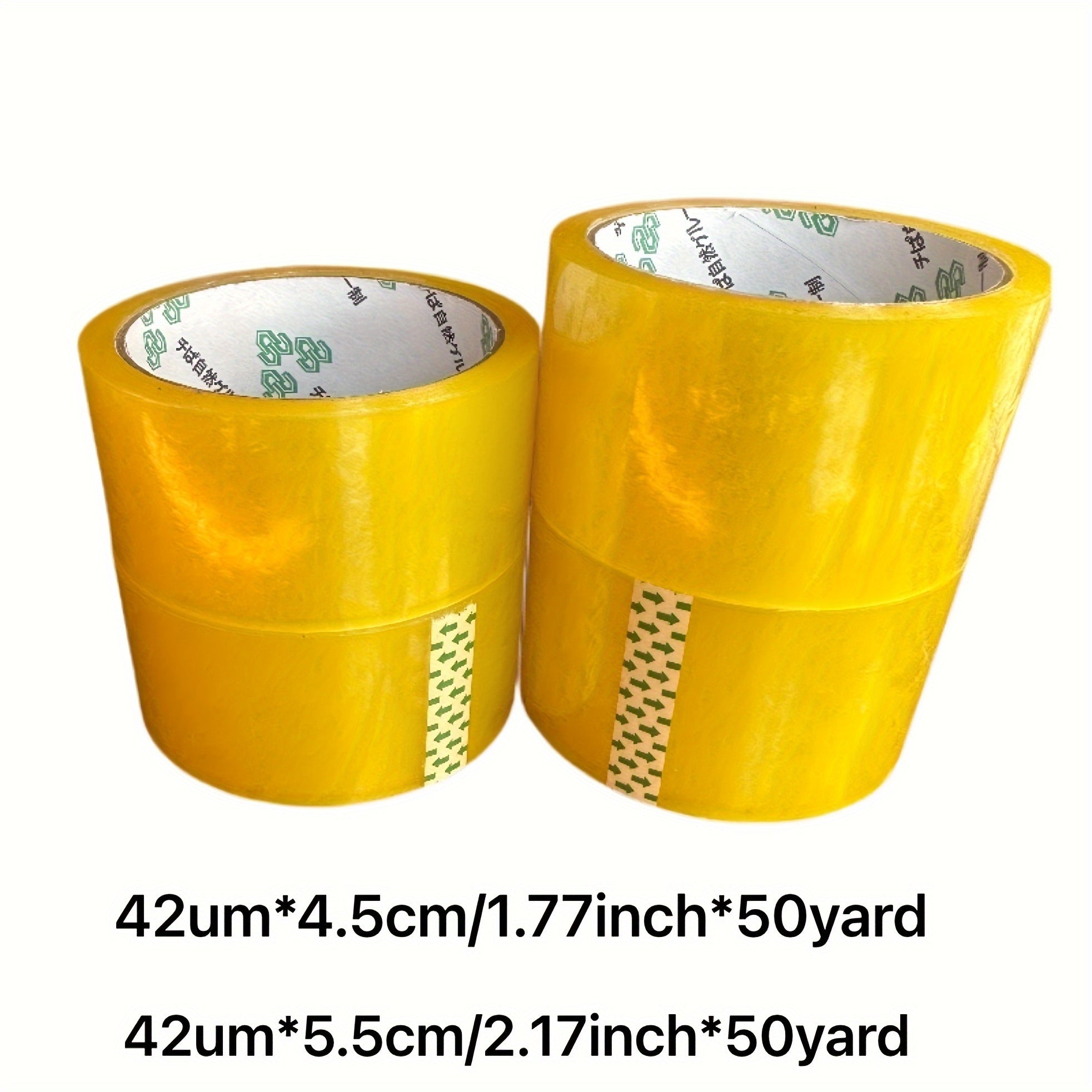 2pcs Strong Adhesive Sealing Tape Large Roll Tape for Sealing Boxes 42um