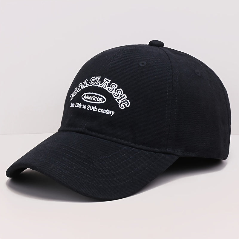 Letter Embroidered Baseball Cap Vintage Unisex Adjustable Sports Sun Hat
