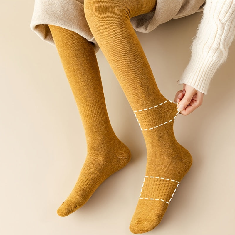Warm Knit Thigh High Socks for Women
