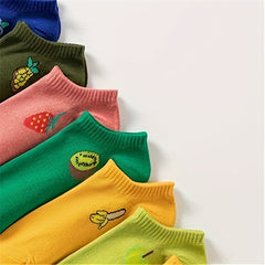 Fruit Print Low Cut Ankle Socks 10 Pairs
