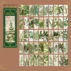 50pcs Retro Plant Flower Butterfly Sticker Book DIY Photo Album Decor