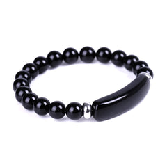 Healing Tiger Stone Rough Bracelet Chakra Crystal Heart Charm Jewelry