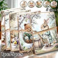 A5 80Pages Forest Animal Sketchbook DIY Blank Marker Drawing Manual