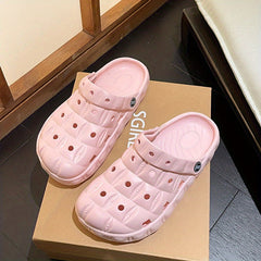 Women's Solid Clogs Casual Hollow Out Lightweight Garden Shoes