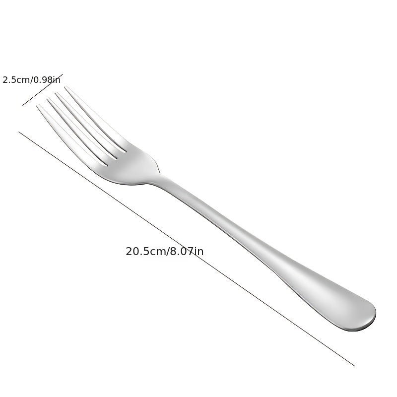 6pcs Stainless Steel Dinner Forks 8 Inches
