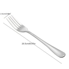 6pcs Stainless Steel Dinner Forks 8 Inches