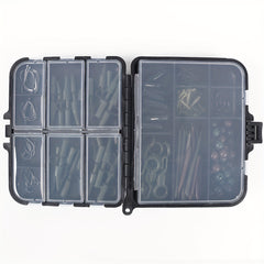 180pcs Carp Fishing Accessories Set w/ Storage Box Plastic Gear Supplies