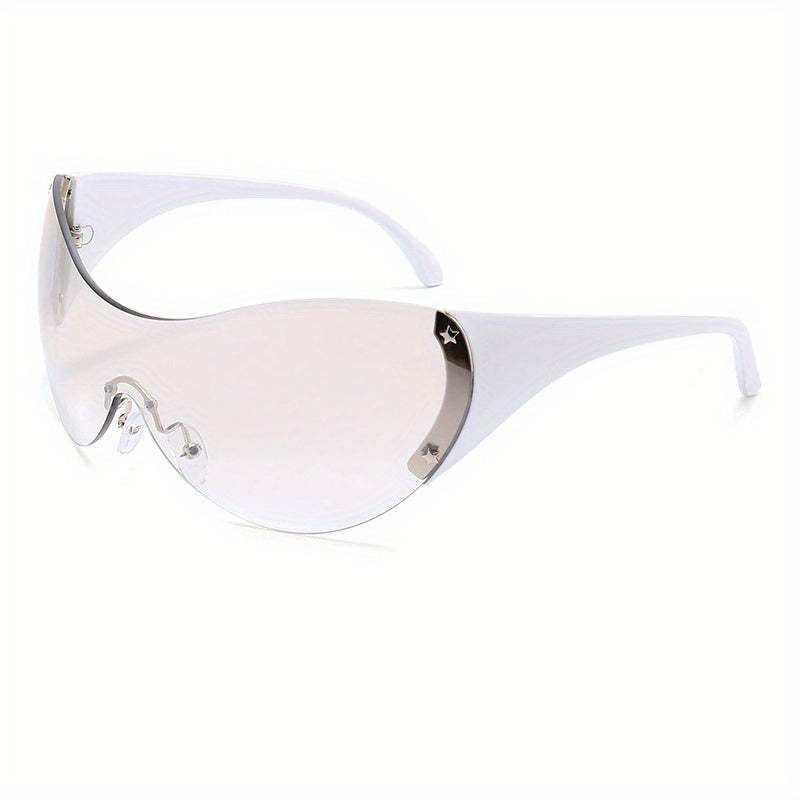 Y2K Futuristic Rimless Sunglasses UV400