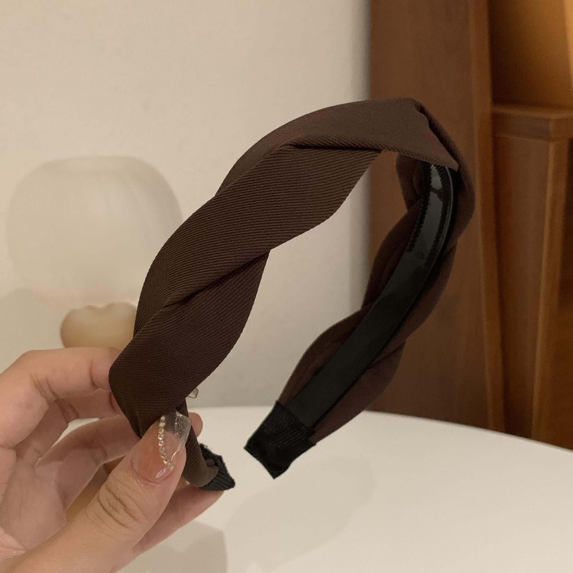 Solid Weave Headwear Twist Hair Hoop Sweet Female Hair Accessories