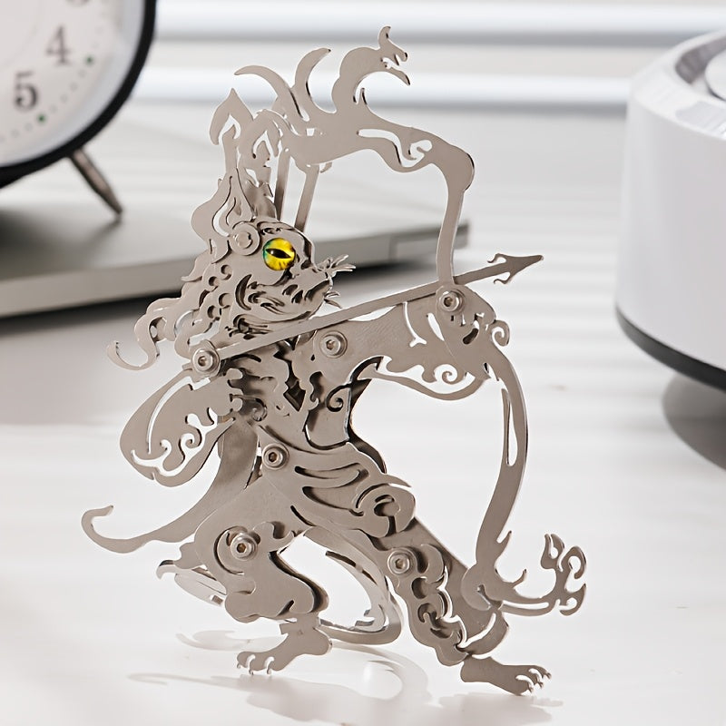 MOKR King Cat 3D Metal Jigsaw Puzzle DIY Decoration Gift