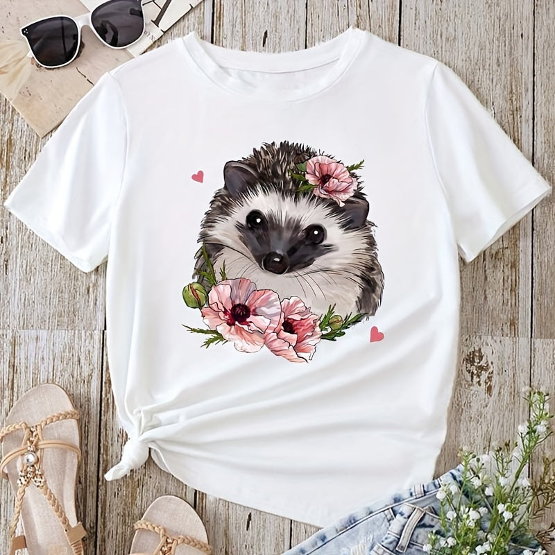 Hedgehog Dandelion DIY Iron on Heat Transfer Sticker Patch