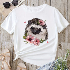 Hedgehog Dandelion DIY Iron on Heat Transfer Sticker Patch