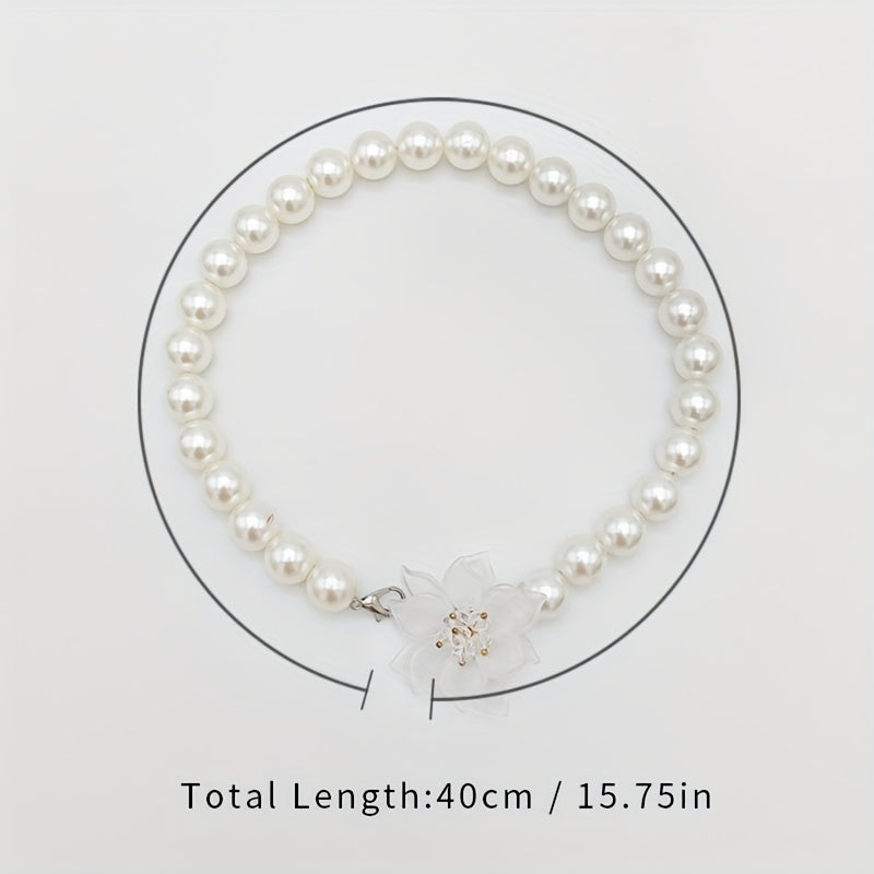 Faux Pearl Curtain Strap French Buckle & Curtain Holdback