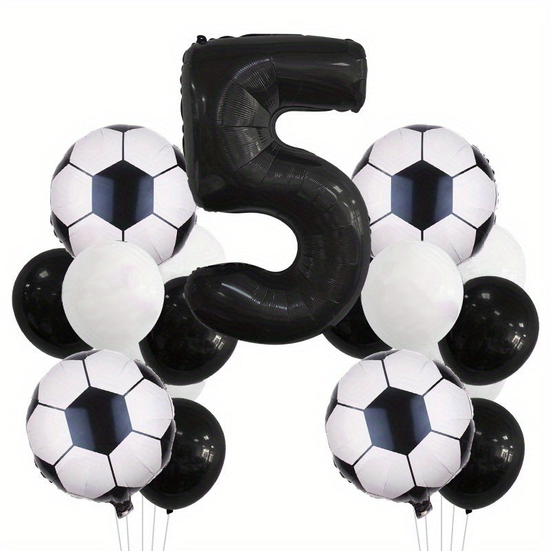 17pcs Football Theme Kids Birthday Party Decor Set