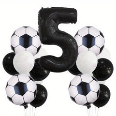 17pcs Football Theme Kids Birthday Party Decor Set