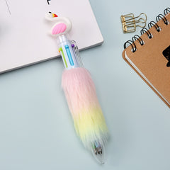 Rainbow Fluffy Ballpoint Multiple Colour Funny Rollerball Pens