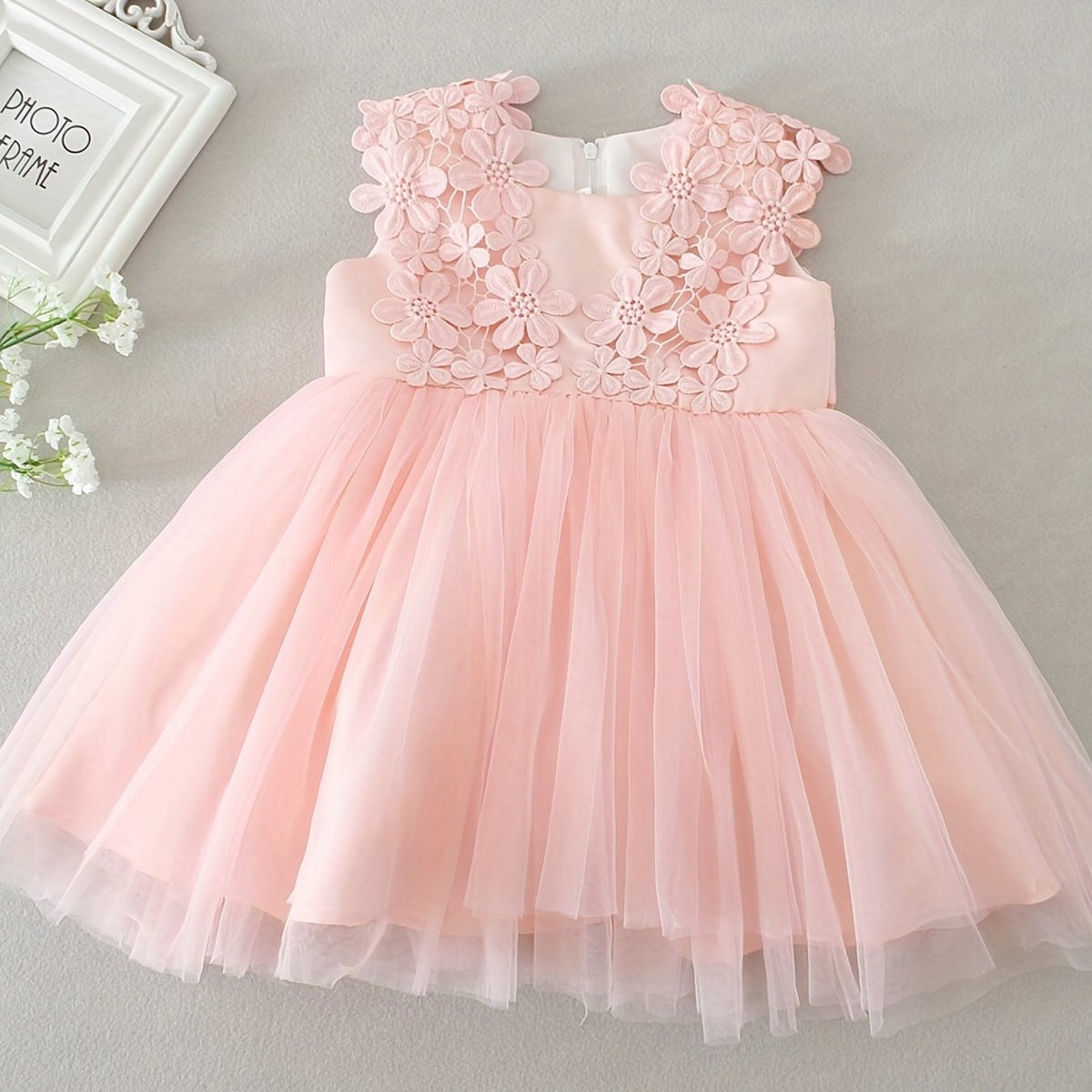 Baby Girls Floral Embroidered Princess Dress