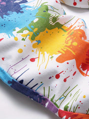 Men's Colorful Printed Denim Pants With Pockets