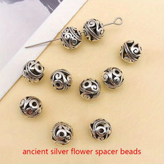10pcs Flower Butterfly Heart Spacer Beads for DIY Jewelry Making