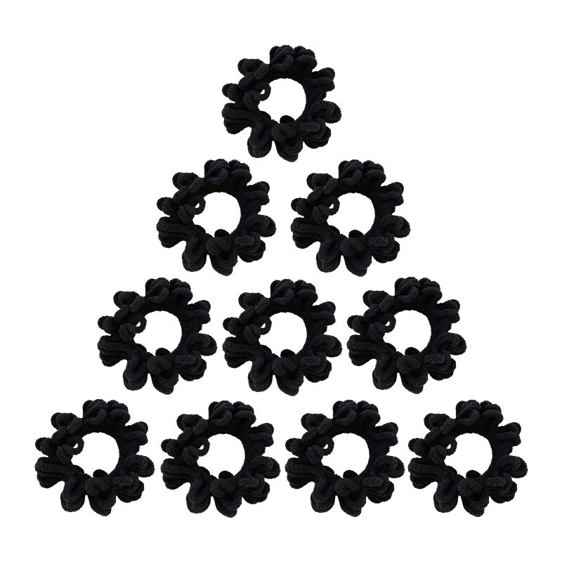 10 Pcs Seamless Thick Ponytail Plush Hair Tie for Women Vintage Hair Accessories