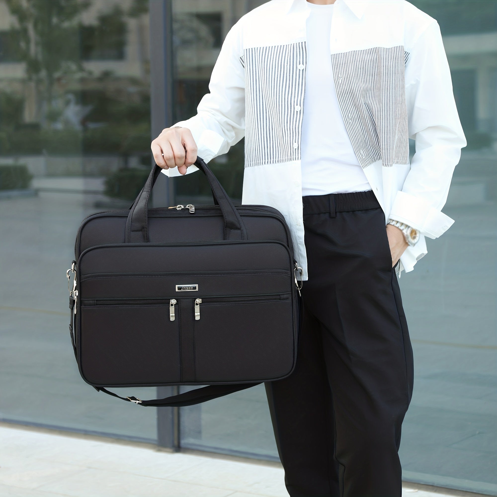 43 Laptop Briefcase Notebook Case Business Crossbody Bag Single Shoulder Bag