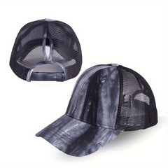 Tie Dye Ponytail Baseball Cap Mesh Trucker Hat Hip Hop Dad Hats Summer Sun Cap