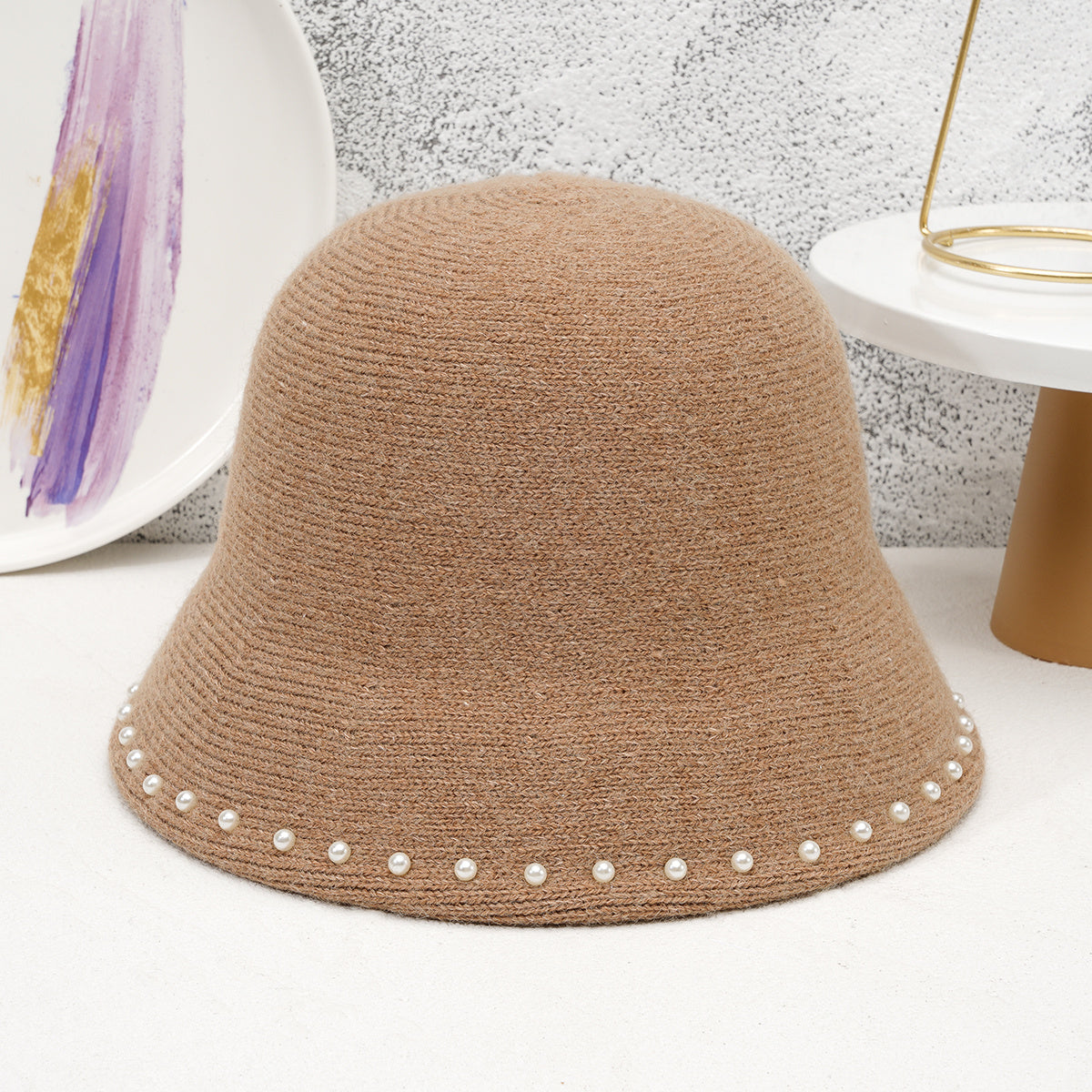 Fluffy Pearls Bucket Hat Adult Fluffy Bucket Hat
