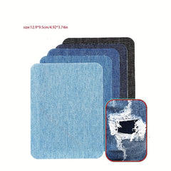 10pcs Iron On Denim Patch Repair And Decorate Jeans And Clothes