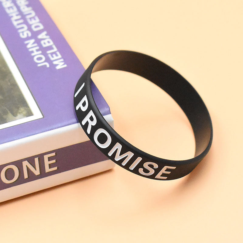 Letter Graphic Silicone Bracelets for Basketball Fans