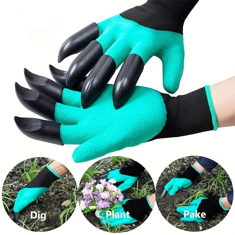 Garden Gloves With Claws - Protect Fingers & Nails - Dig, Plant, Weed, Seed