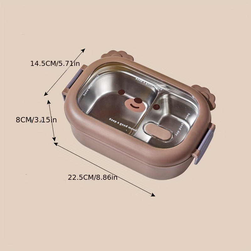 Stainless Steel Lunch Box Portable Partition Type Student Worker Camping